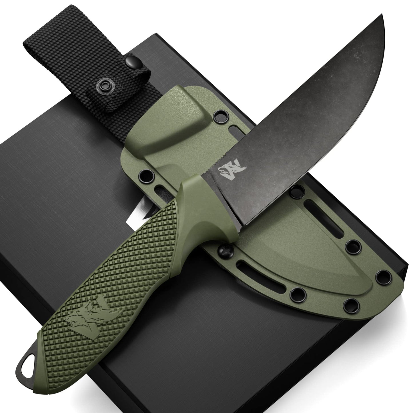 ODENWOLF SharpEdge Full Tang Tactical Knife - D2 Steel with Sheath
